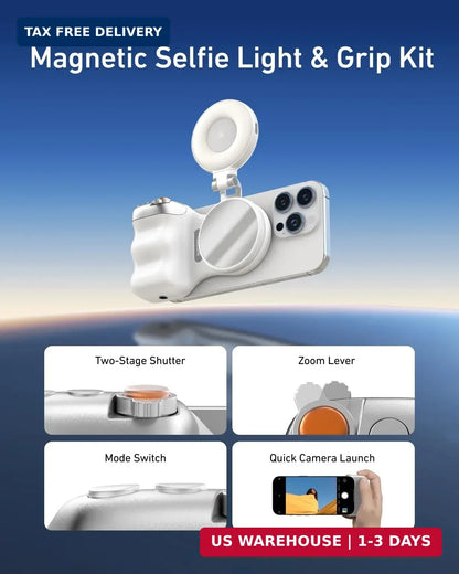 TELESIN Creator Kit - Fun Shot Magnetic Phone Camera Grip + C03 Magnetic Selfie