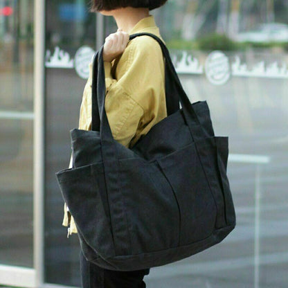 Women Oversize Canvas Handbag Shoulder Bag Fabric Tote Big Jumbo Diaper Bags