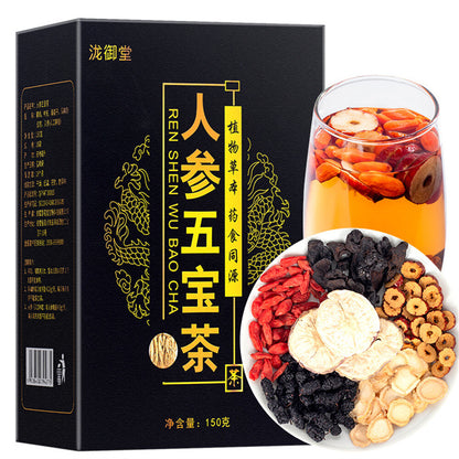 Ginseng Six Treasure Tea, Kidney Support Formula, Chinese Herbal Tea - 30 Bags