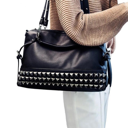 PU Leather Handbag School Bag Shoulder Messenger Bag