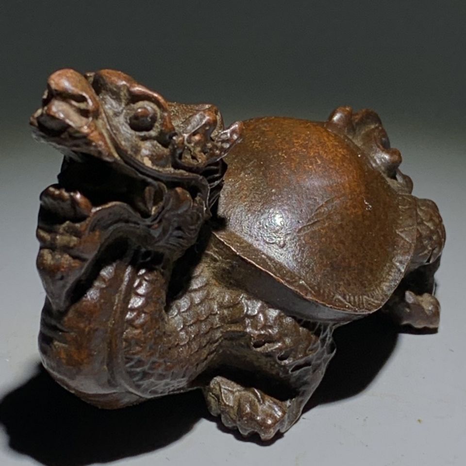 Red Copper Solid Dragon Turtle Ornament Tea Pet Ornament Collect