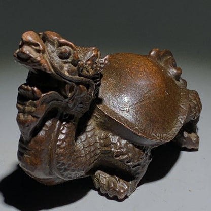 Red Copper Solid Dragon Turtle Ornament Tea Pet Ornament Collect