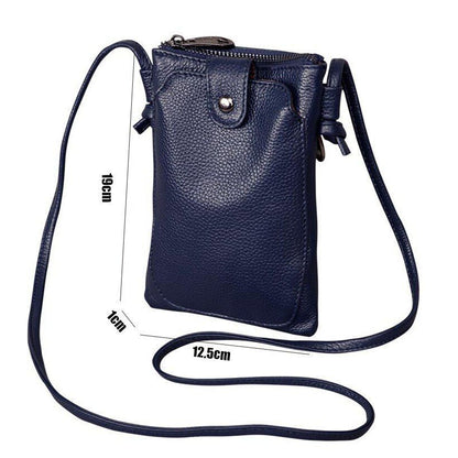 Polyester Shoulder Bag Genuine Leather Small Purse Crossbody Messenger Clutch