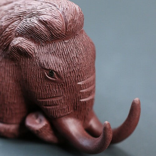 Handmade Artware Real Yixing Zisha Clay Tea Pet Elephant Statue Table Ornament