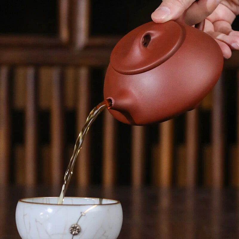 210ml yixing Ladle Purple Clay Pot Yixing Raw Sand Plain Cement Tea Set Teapot