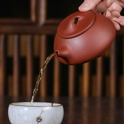 210ml yixing Ladle Purple Clay Pot Yixing Raw Sand Plain Cement Tea Set Teapot