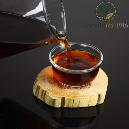 500g Yunnan Ancient Tree Pu'er Ripe Tea Brown Mountain Aged Pu Erh Loose Tea