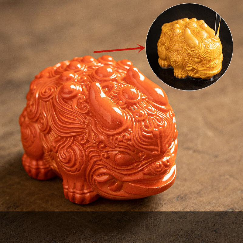 Mini Resin Color-changing Tea Pet Zhaocai Animal Sculpture Tea Accessories