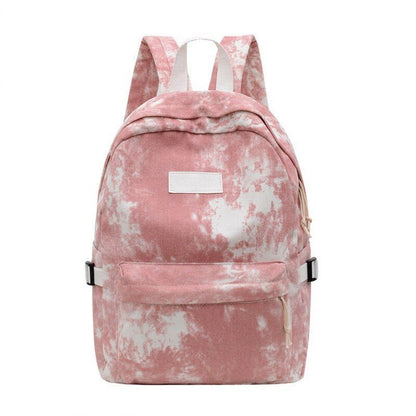 Corduroy Backpack School Travelling Shoulder Bag Softback Cotton Blue 25*12*36CM