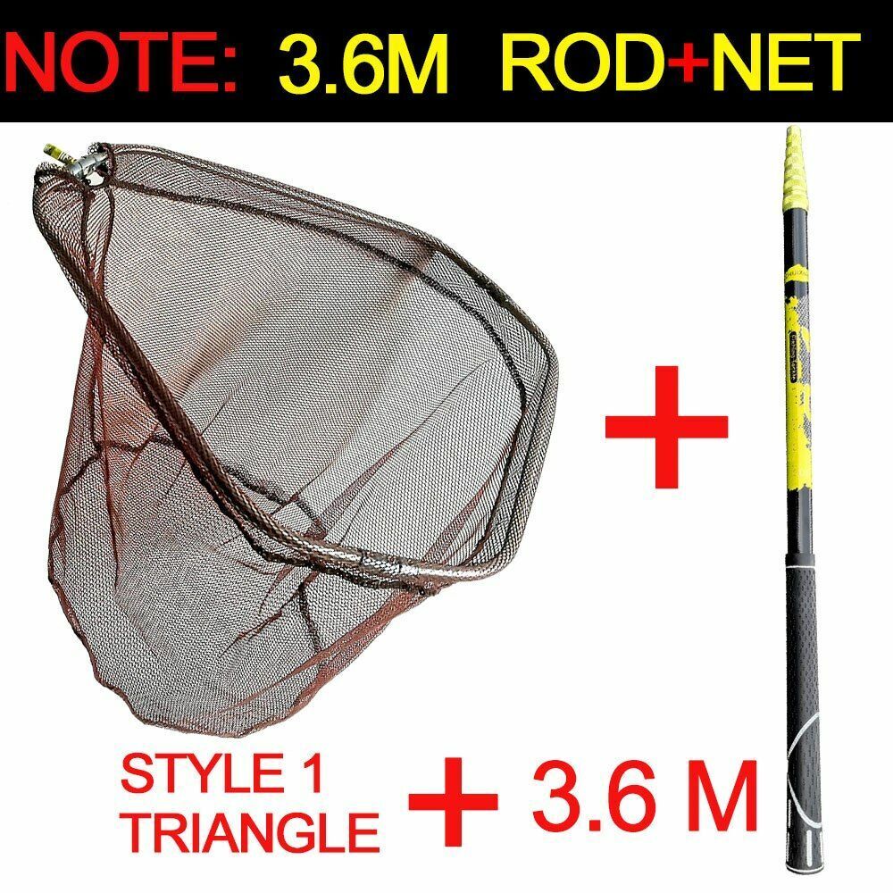 Folding Fishing Net Ultralight Portable Carbon Triangle Fly Hand Dip Tackle Tank