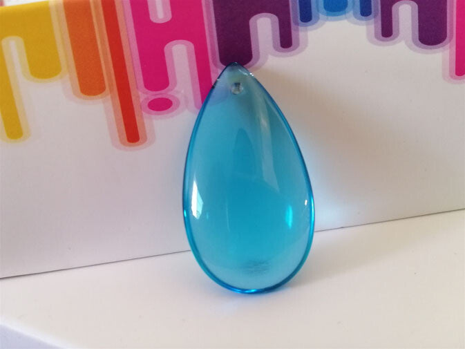 10Pcs 50mm Smooth Almond Chandelier Crystal Teardrop Prism Parts Suncatcher
