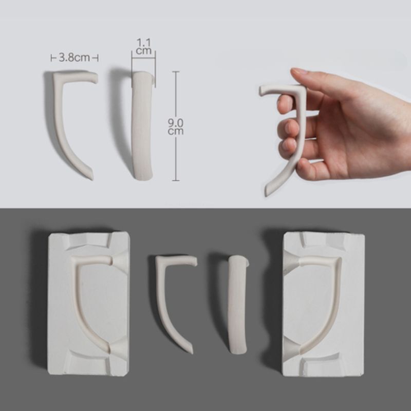 Pottery Tools Ceramic Mold Grouting Plaster DIY Teapot Water Cups Handle Molding