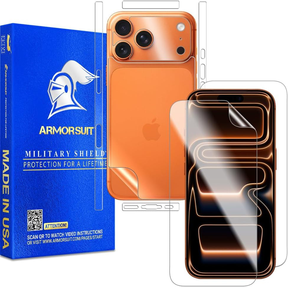 2+2 Pack Full Body Skin + Screen Protector for Iphone 17 Pro Max [6.9 Inch] HD C