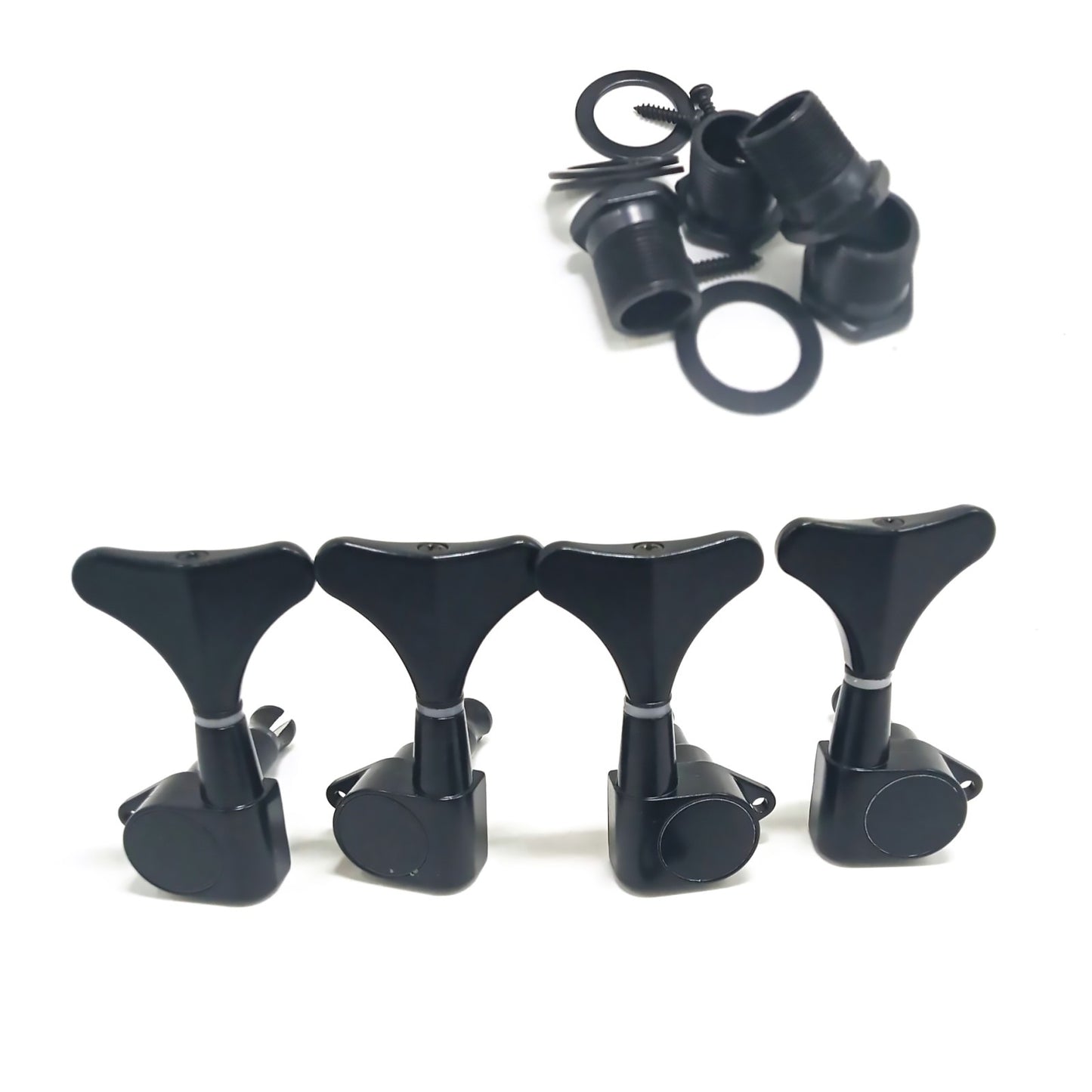 Black 2L+2R 4 Acoustic Guitar String Tuning Pegs Closed Gear Machine Heads B
