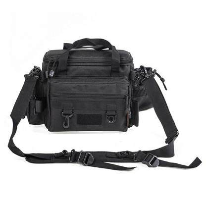 Multifunctional Fishing Tackle Shoulder Bag Hiking Waist Pack with Bottle Pouch