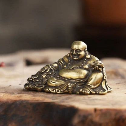 Copper Maitreya Buddha Statue Handmade Religions Buddha Sculptures