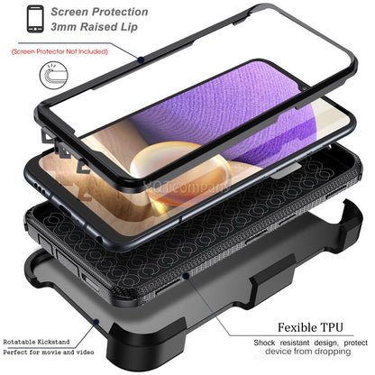 For Samsung Galaxy A32 5G Case Shockproof Rugged Clip Cover + Screen Protector
