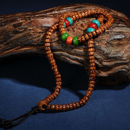 6mm Tibetan Style 108 Bai Xiang Beads Mala 6mm Natural Prayer Beads Bracelet