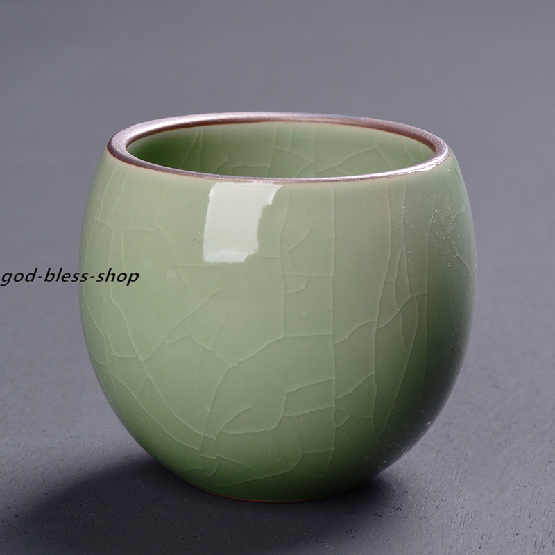 Crackle Glaze Porcelain Tea Cup 80ml Chinese Kungfu Tea Cup Ceramic Geyao Cups