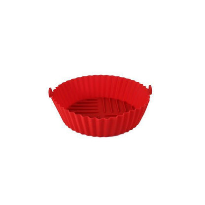 1pc Silicone Air Fryer Baking Tray Circular Foldable Food Grade High Temperature
