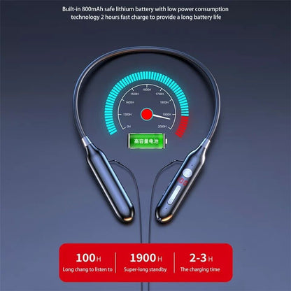Wireless Bluetooth Neckband Headphones Mic Headset Stereo Earbuds Earphone