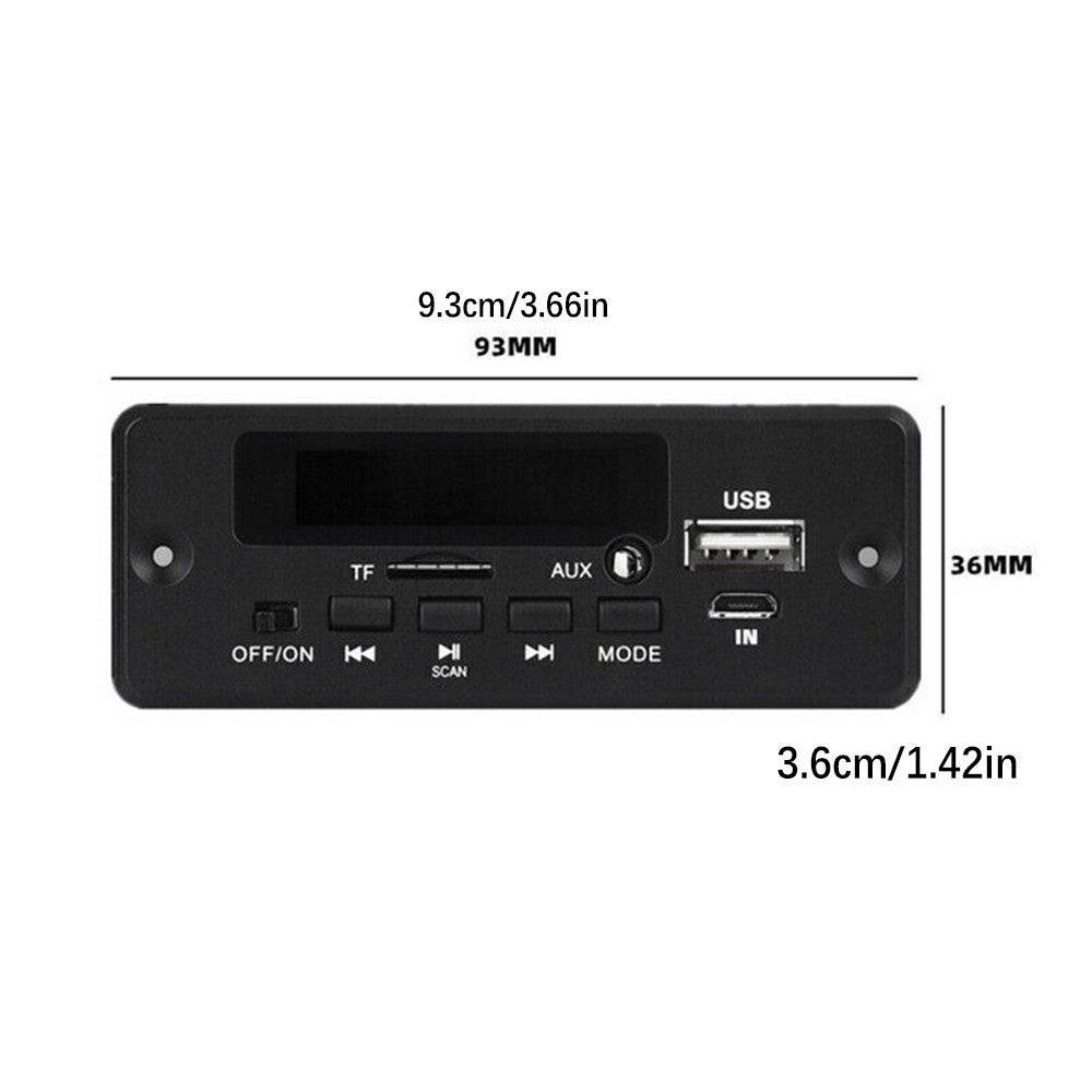 Car 12V Bluetooth Audio Receiver Decoder Board Lossless MP3 Player Module
