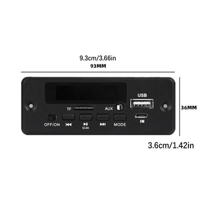 Car 12V Bluetooth Audio Receiver Decoder Board Lossless MP3 Player Module