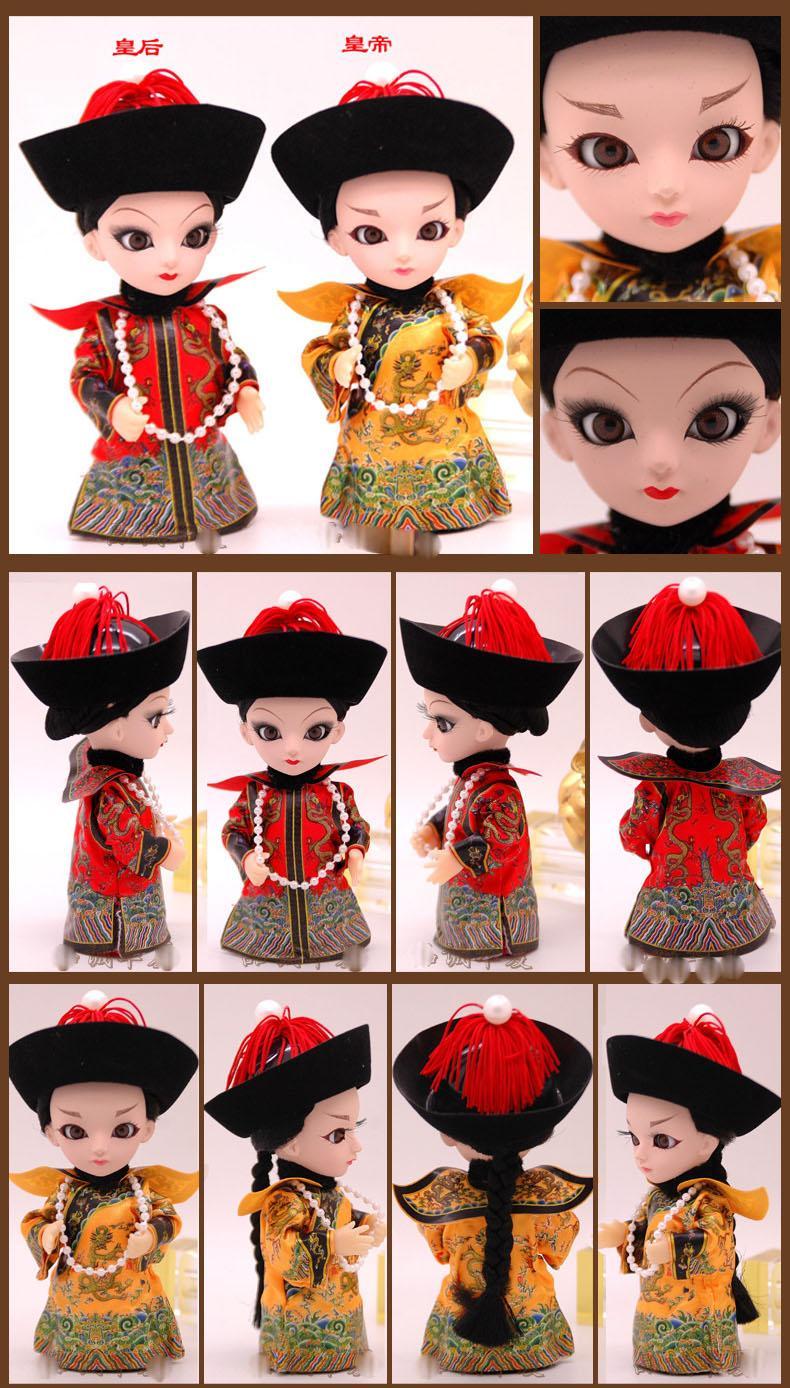 Chinese Beijing Peking Opera Characters Silk Dolls Folk Features Handmade Crafts