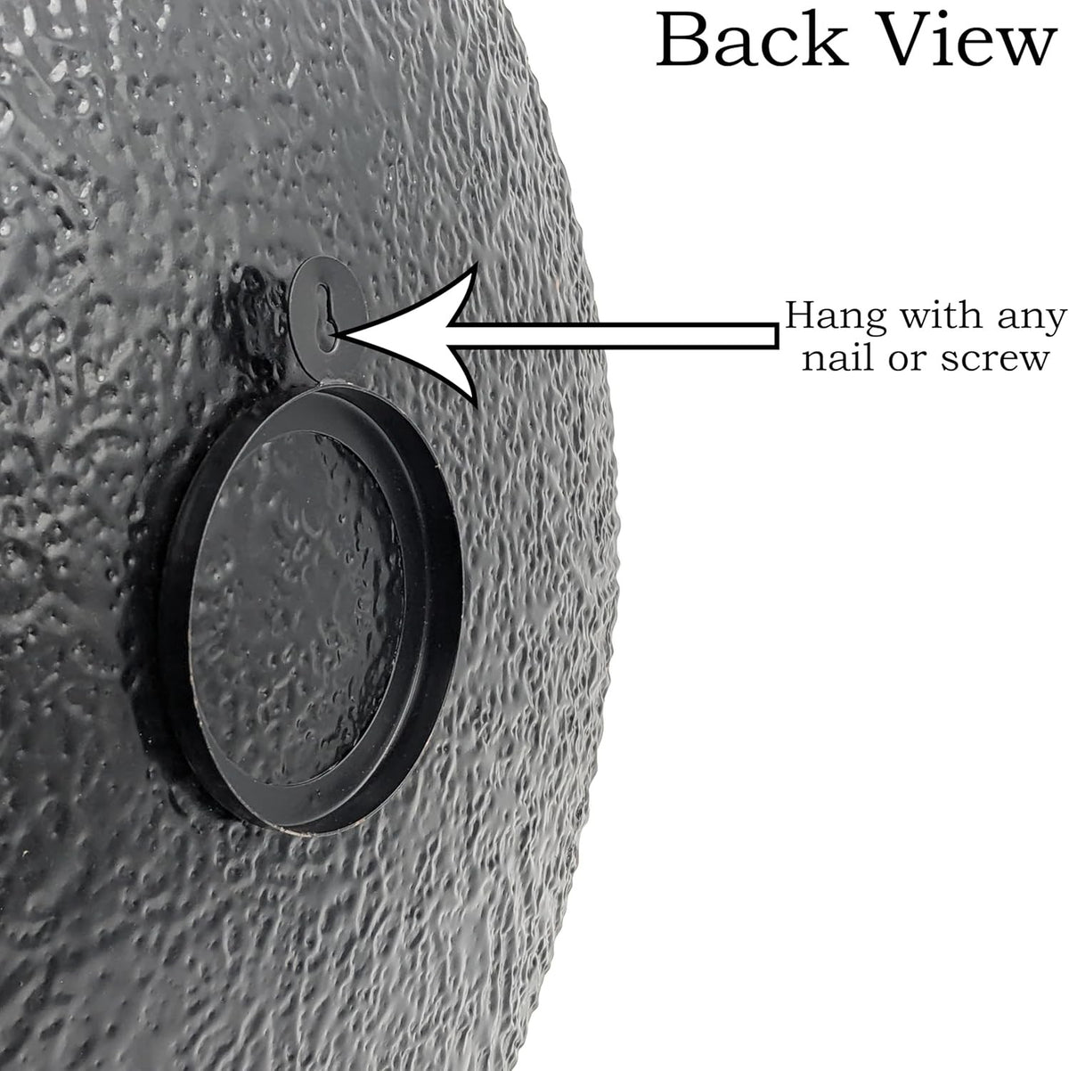 Set of 18", 15", 12" Hanging Copper / Black Ribbed Metal Circles Wall Decoration