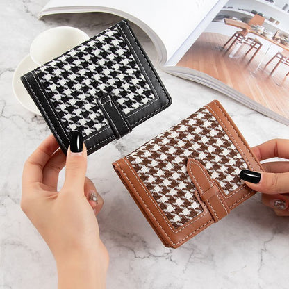 Small Wallet Short Buckle Wallets Retro Fashion Foldable Coin Purse Card Bags