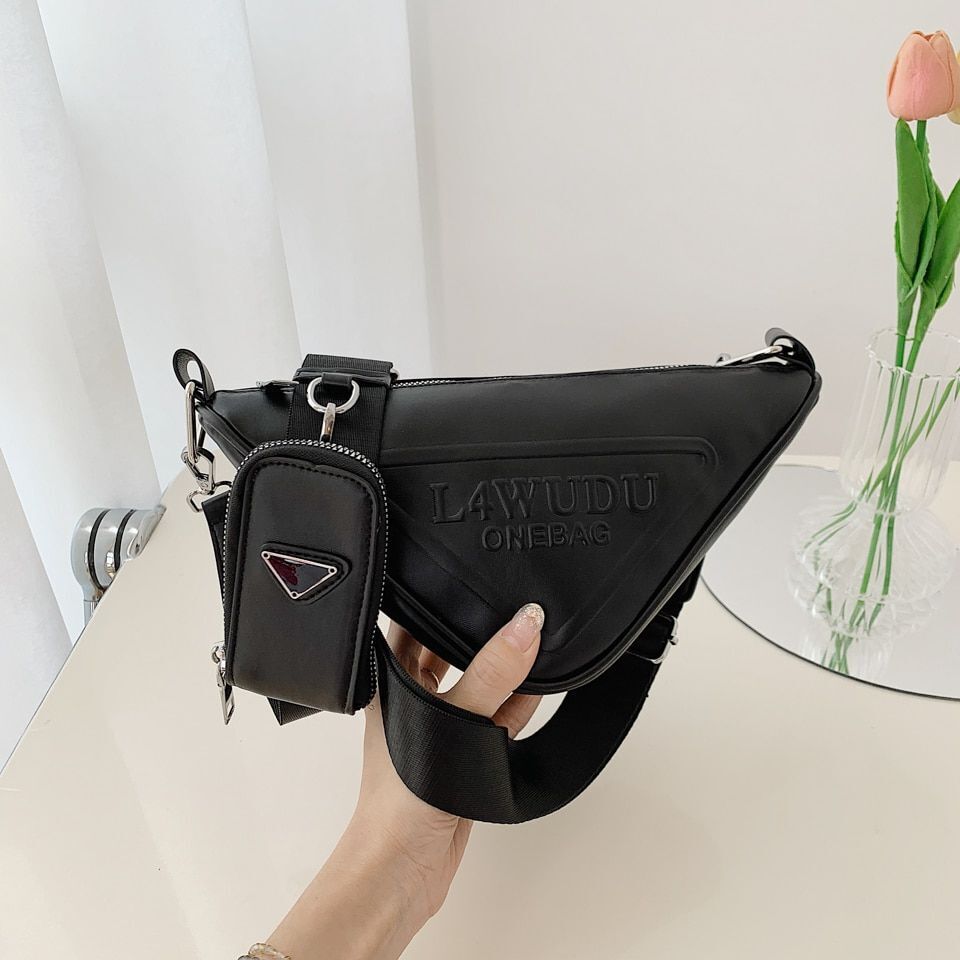 Luxury Messenger Shoulder Bag Synthetic Leather Handbag Nylon Messenger Purses