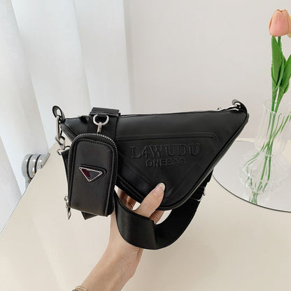 Luxury Messenger Shoulder Bag Synthetic Leather Handbag Nylon Messenger Purses