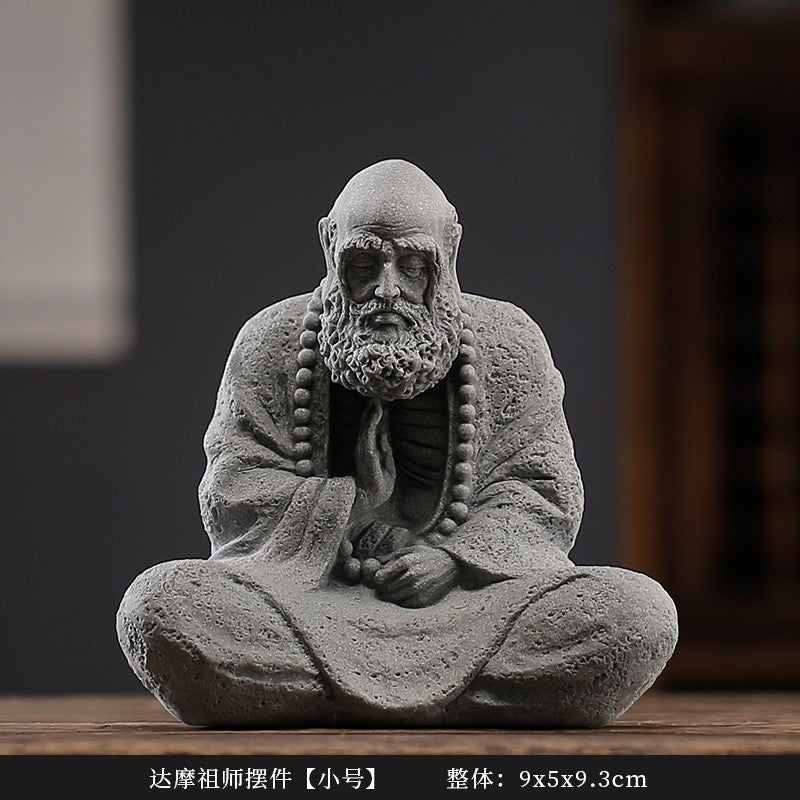 1pc Zen Inspired Bodhidharma Tea Pet Decoration Tea Table Desktop Decoration