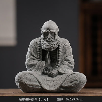 1pc Zen Inspired Bodhidharma Tea Pet Decoration Tea Table Desktop Decoration