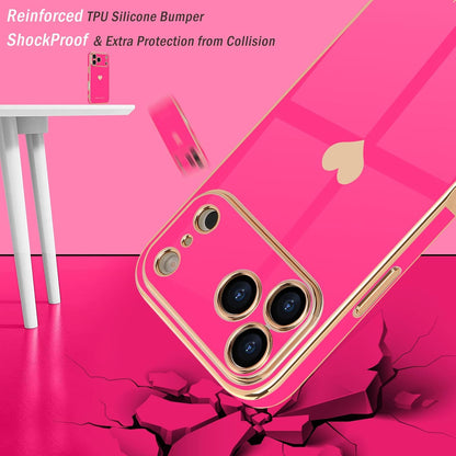 for Iphone 17 Pro Max Case with Screen Protector [2 Pack] Girl Women Cute Girly