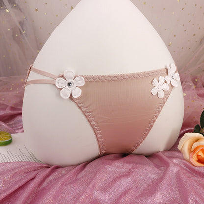 Men Sissy Sexy Sheath Underwear Ice Silk Bikini Thong Ultrathin Lowwaist Panties