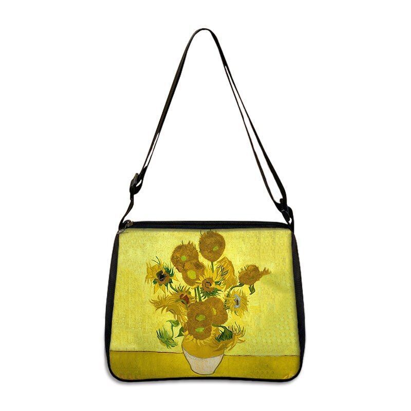 Famous Paintings Handbag Women Shoulder Bags Shopping Bag Canvas Pouch Zipper