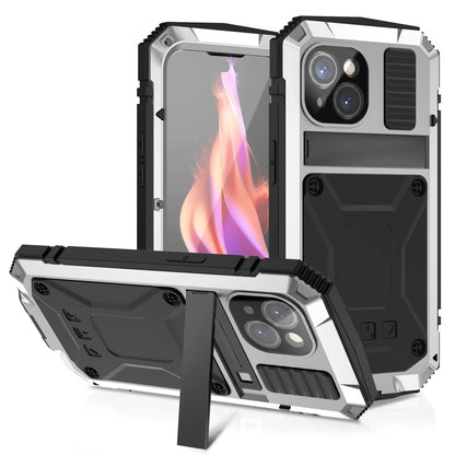 Full-Body Rugged Armor Aluminum Alloy Phone Case for iPhone 17 Pro Max/16/15