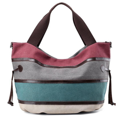 Large Capacity Summer Canvas Shoulder Bag Fashion Canvas Shopping Bag 48*20*40CM