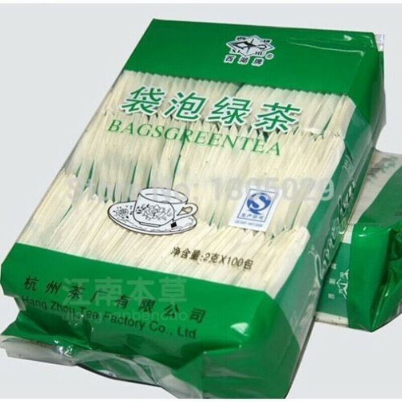 Chinese Green Tea Dragon Well Green Tea Longjing Tea Bag 2g*100 Teabags 200g Bag