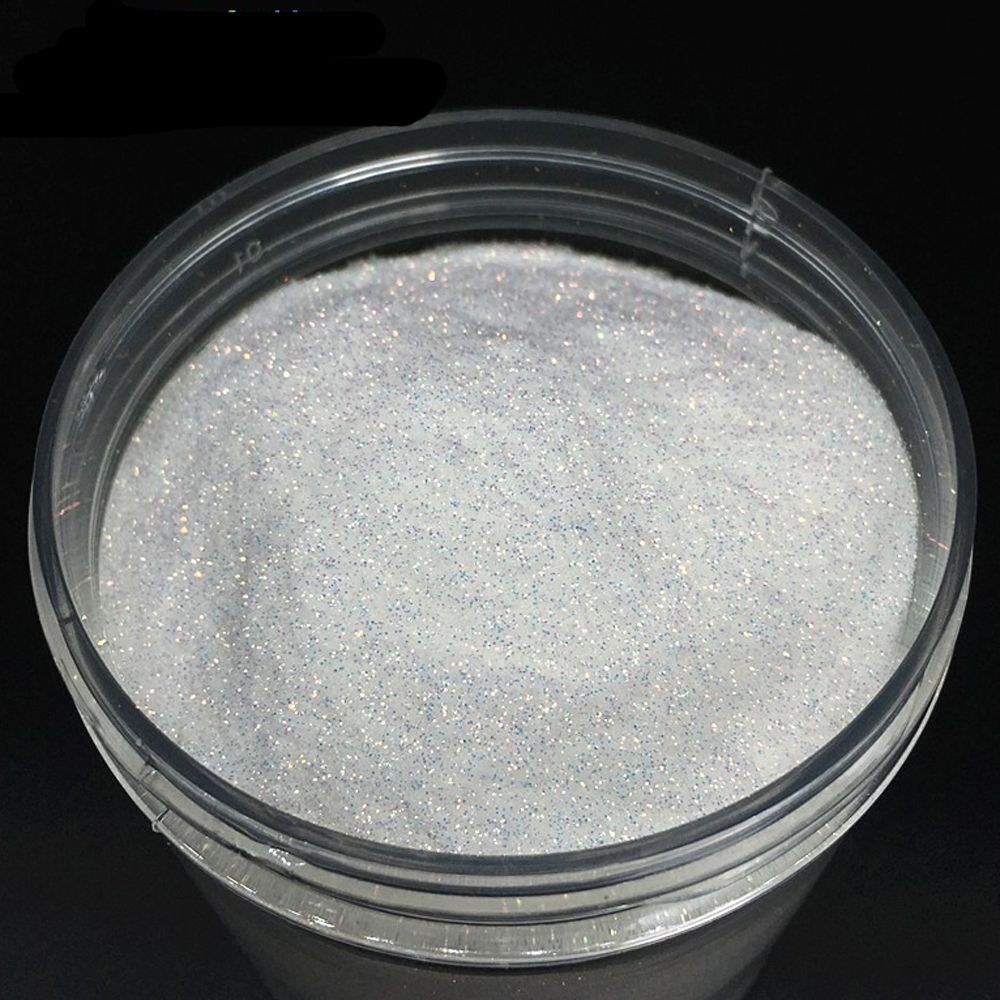 Nail Art Decor 1 Bottle AB White Sequins Glitters Holographic Flakes 0.2 0.4 1mm