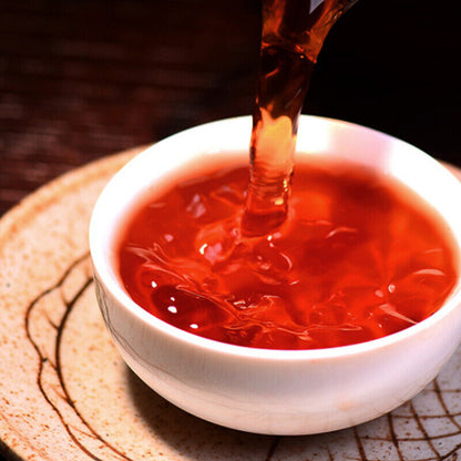 357g Ripe Pu'er Tea Zhonghong Yin Yiwu Zhangxiang Yiwu Daye Pu'er Ripe Tea Cake