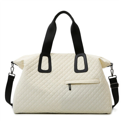 Women Big Capacity Quilted Yoga Sport Handbag Fitness Bag Travel Crossbody Bags