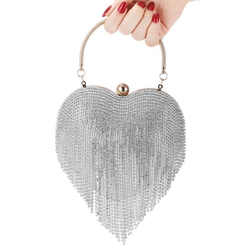 Rhinestone Evening Bag Clutch Womens Diamond Banquet Clutch Wedding Bridal Prom