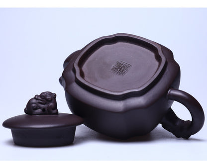On Big Sales Yixing Zisha Purple Clay Tea Pot 260ml Lucky Animal Statue Marked