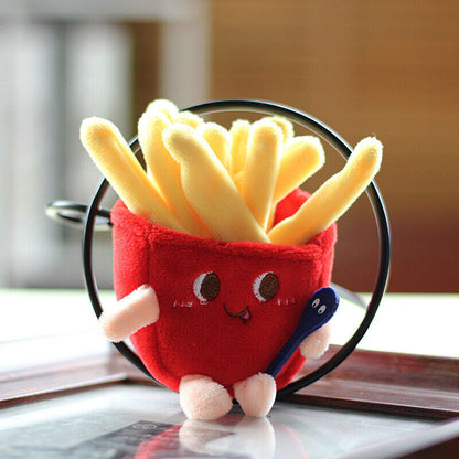 Creative Cute Cartoon Food Styling Plush Pendant Keychain Bag Charms Decoration