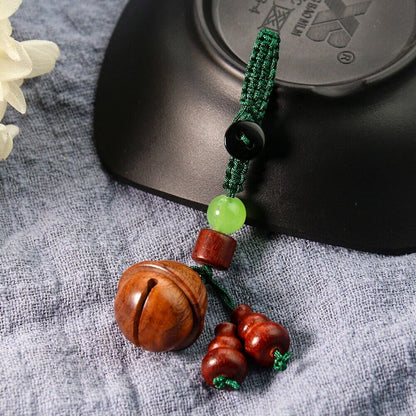 Natural Wooden Bell Unscrewable Diffuser Aromatherapy Storage Bottle Gourd Bead