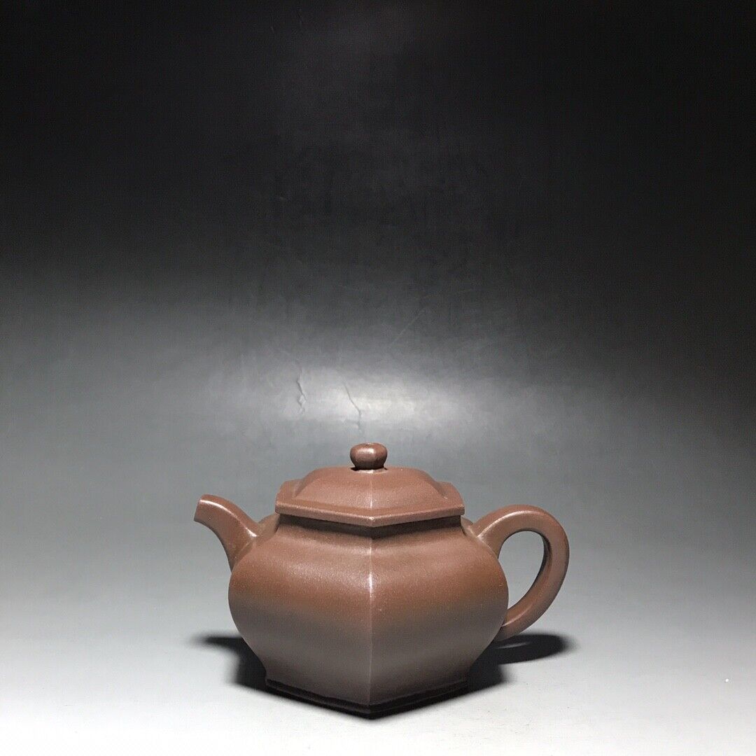 vintage chinese yixing purple clay teapot zisha ceremony carving Collectible art