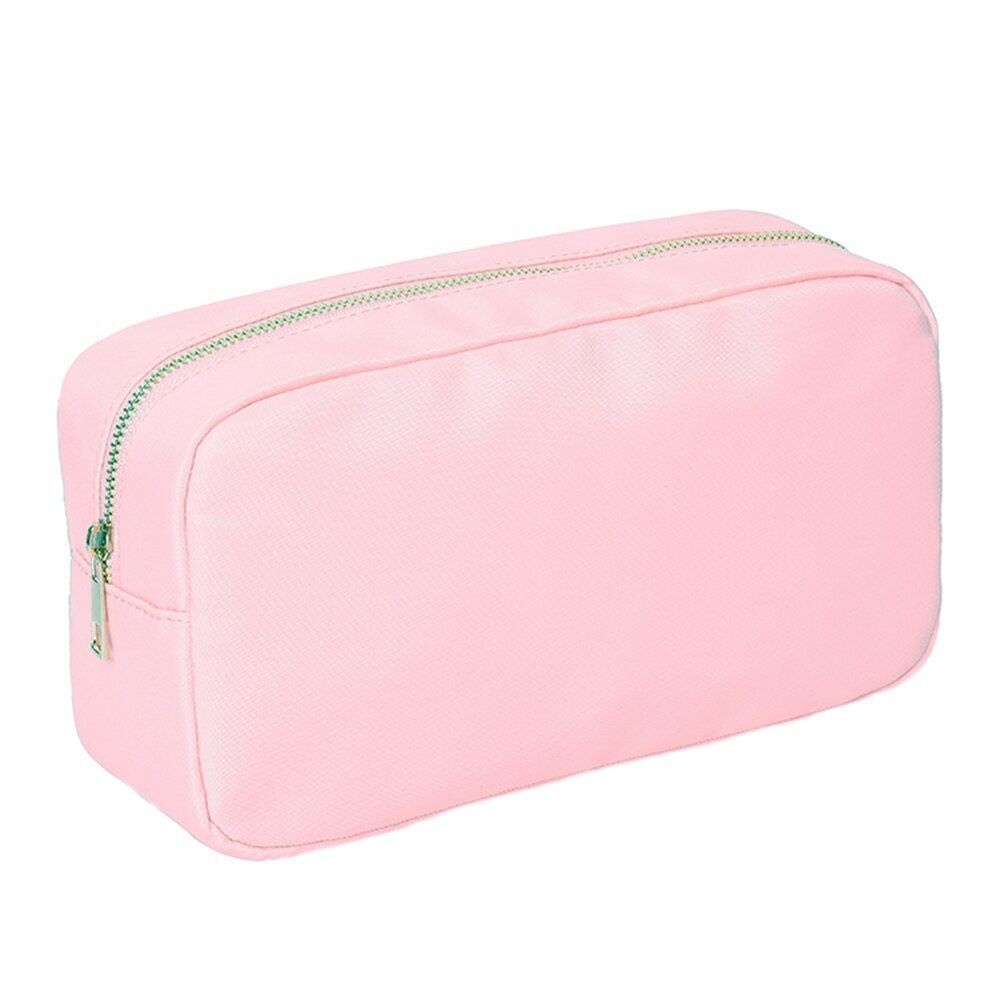 Waterproof Nylon Bag Cosmetic Bag Solid Color Makeup Bag Travel Beauty Organizer