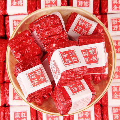 Fengqing Yunnan Black Tea Mini Lianhong Small Compressed Brick Tea 500g -